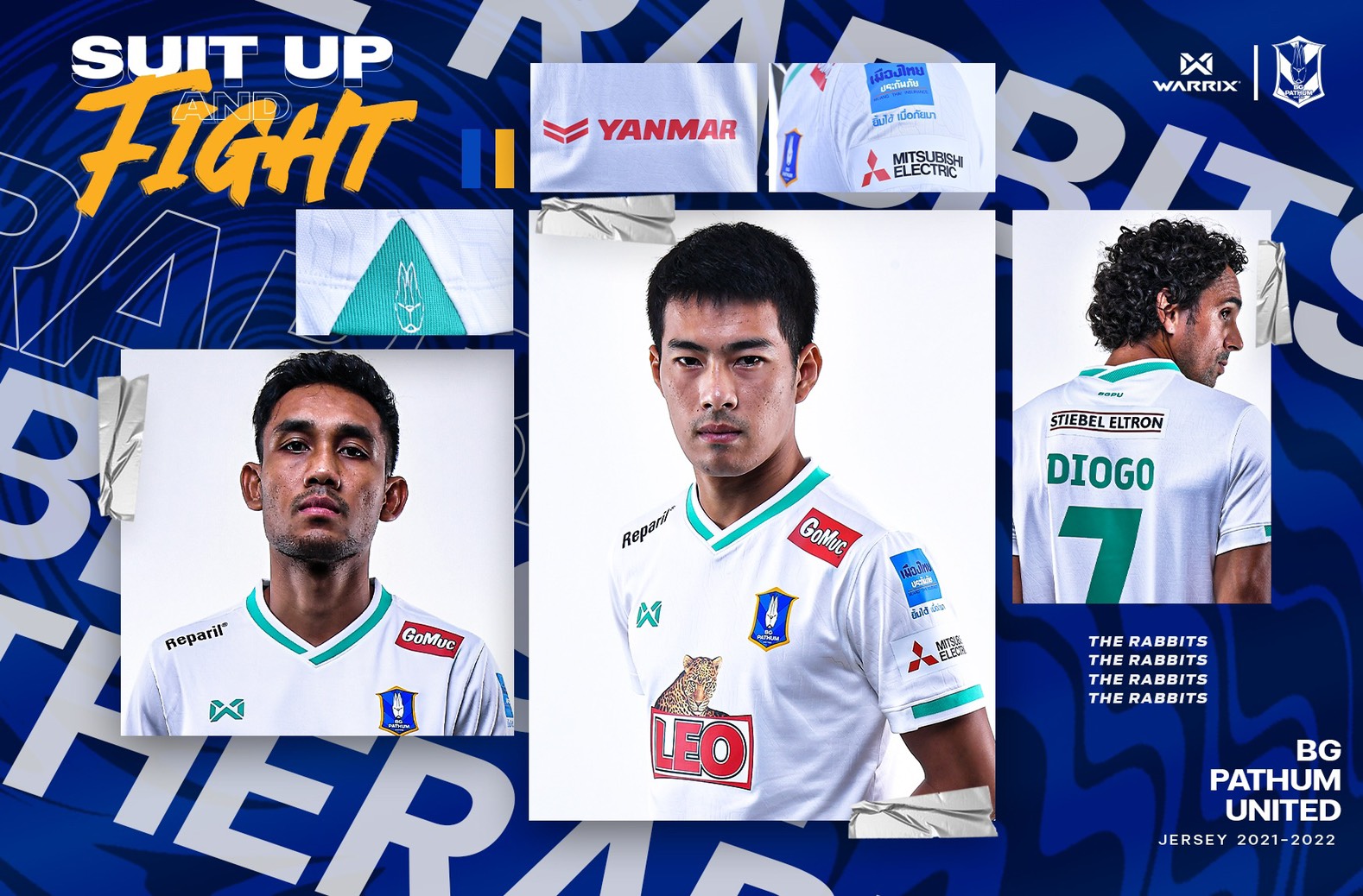 สวมชุดแล้วลุยไปด้วยกัน ! บีจีเปิดตัวชุดแข่งบู๊ไทยลีก 2021-22