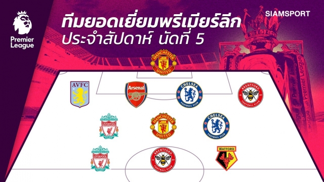 2 สำรอง"ผี-สิงห์"ทีเด็ด!ทีมยอดเยี่ยมพรีเมียร์ลีก แมตช์เดย์ที่ 5