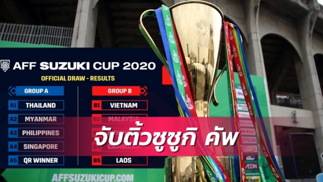 ไทยซดเมียนมาร์,ฟิลิปปินส์ เวียดนามดวลอินโดฯ,มาเลเซียศึกซูซูกิคัพ2020